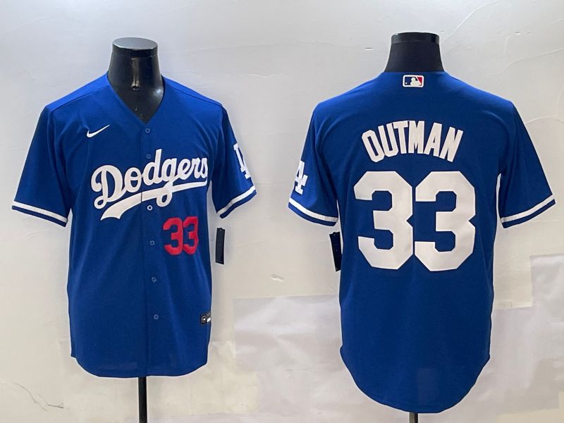 Men Los Angeles Dodgers #33 Outman Blue Game 2025 Nike MLB Jersey style 7->los angeles dodgers->MLB Jersey